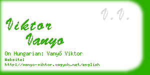 viktor vanyo business card